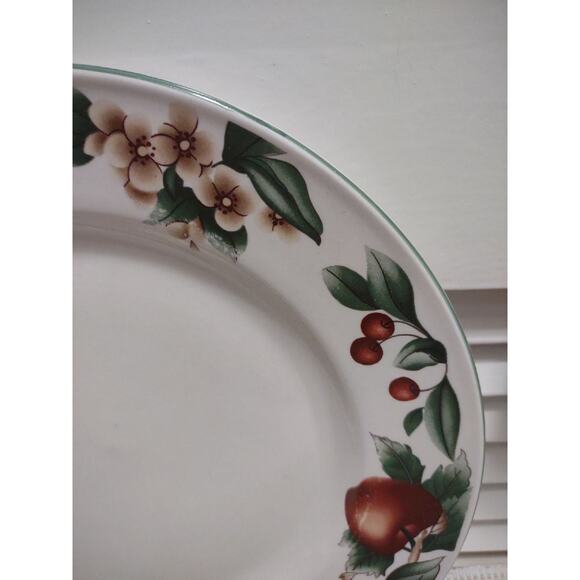 Cades Cove Collection apple & blossom design 10.5" stoneware dinner plate only - Picture 3 of 6